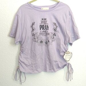NWT French Pastry Do Not Worry Pray About Everything Shirt Christian Bible Sz L